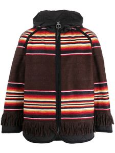 Junya Watanabe MAN veste matelassée à rayures - Marron