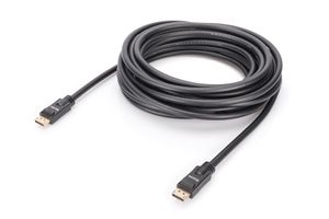 Digitus AK-340105-100-S DisplayPort-kabel DisplayPort Aansluitkabel DisplayPort-stekker, DisplayPort-stekker 10.00 m Zwart Afgeschermd, Afscherming totaal,