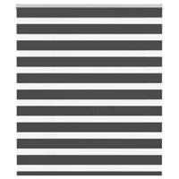 VidaXL Zebra rolgordijn 125x150 cm stofbreedte 120,9 cm zwart