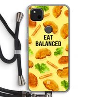 Eat Balanced: Pixel 4a Transparant Hoesje met koord