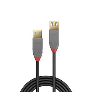 Lindy 36763 USB-kabel 3 m USB 3.2 Gen 1 (3.1 Gen 1) USB A Zwart