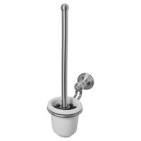 Haceka Allure Toiletborstelhouder - wandmodel - open - keramiek - geborsteld RVS 1208632