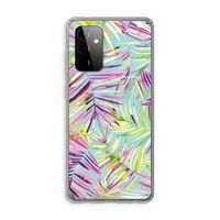 Tropical Palms Blue: Samsung Galaxy A72 Transparant Hoesje