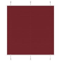 VidaXL Plissé rolgordijn 120x100cm stofbreedte 119,4cm bordeauxrood