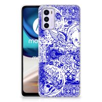 Silicone Back Case Motorola Moto G42 Angel Skull Blauw - thumbnail