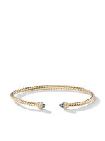 David Yurman bracelet Cablespira en or 18ct serti de diamants et de topaze