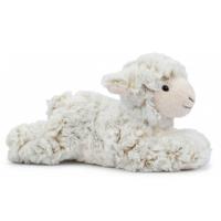 Pluche schaap/lammetje knuffel liggend - 22 cm - Boerderij knuffelbeesten