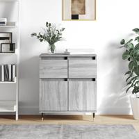 Dressoir 60x35x70 cm bewerkt hout grijs sonoma eikenkleurig - thumbnail
