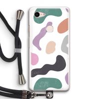 Memphis Shapes: Pixel 3 Transparant Hoesje met koord
