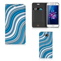 Huawei Y5 2 | Y6 Compact | Hoesje met Magneet | Waves Blue