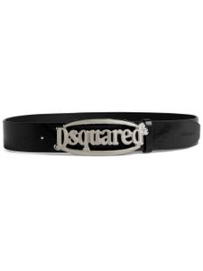 DSQUARED2 ceinture en cuir à boucle logo - Noir