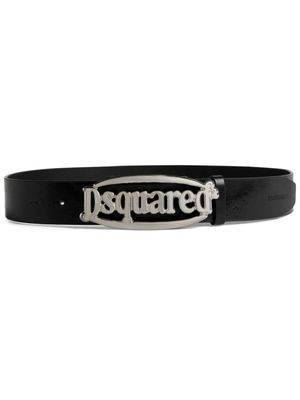 DSQUARED2 ceinture en cuir à boucle logo - Noir