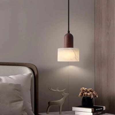 Lumina Wabi-Sabi Luxe Marmeren LED Hanglamp - Elegante Jade-Witte Sfeerverlichting