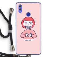 Hartje: Honor Note 10 Transparant Hoesje met koord