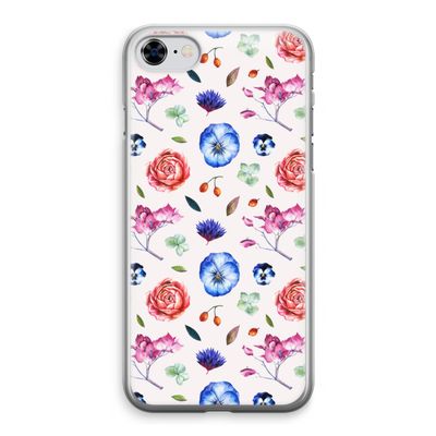 Bloemetjes: iPhone 8 Transparant Hoesje