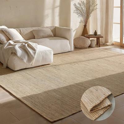 Jute Wol Katoen Vloerkleed - Beige maat: 90x60cm - materiaal: Jute - Dekbed-Discounter.nl