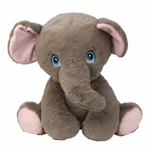 Olifant knuffel van zachte pluche - speelgoed dieren - 41 cm