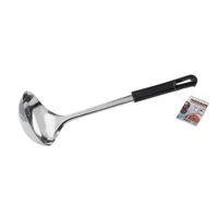 Fackelmann Food and More Soeplepel 30 cm Zwart PP/RVS