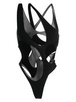 Mugler maillot de bain à découpes - Noir