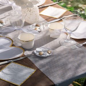 Santex Wit Gouden Tafelloper