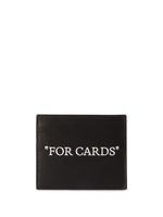 Off-White porte-cartes Quote en cuir - Noir