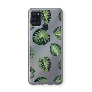 Tropische bladeren: Samsung Galaxy A21s Transparant Hoesje