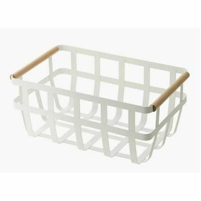 Veelzijdige mand DKD Home Decor Wit Natuurlijk Metaal Pijnboom 36 x 22 x 15,5 cm
