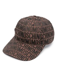 Moschino casquette à logo en jacquard - Noir