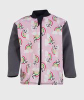 Polar Fleece And Softshell Panda And Rainbows Pink Jacket - thumbnail