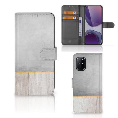 OnePlus 8T | Book Style Case | Wood Concrete