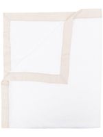 Brunello Cucinelli Kids couverture à bords contrastants - Blanc