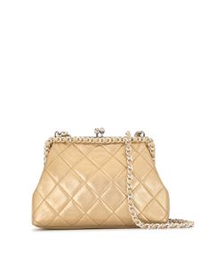 CHANEL Pre-Owned sac à bandoulière matelassé à bride en chaîne (1995) - Or