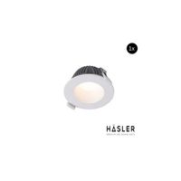 Hasler Inbouwspot Häsler Greccio Incl. Fase Aansnijding Dimbaar 8.8 cm 3.6 Watt Warm Wit Set 10x - Set 1 Spot