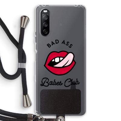 Badass Babes Club: Sony Sony Xperia 10 III Transparant Hoesje met koord