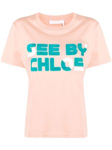 See by Chloé t-shirt à logo imprimé - Rose