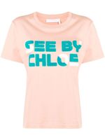 See by Chloé t-shirt à logo imprimé - Rose - thumbnail