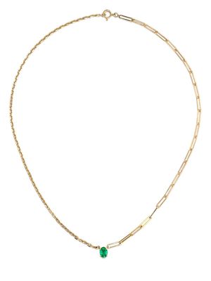 Yvonne Léon collier en or 18ct orné d'émeraudes