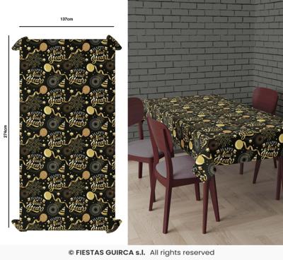Elegante Nieuwjaar Tafelkleed 137x274cm