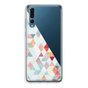 Gekleurde driehoekjes pastel: Huawei P20 Pro Transparant Hoesje