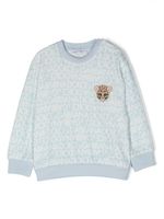 Dolce & Gabbana Kids sweat à logo imprimé - Bleu