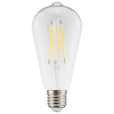 E27 LED Filament Lamp Edison ST64 - Energielabel A - 3.8 Watt - 806 Lumen - 2700K Warm Wit - Transparant glas E27 LED Filament Lamp Edison ST64 - Energielabel A - 3.8 Watt - 806 Lumen - 2700K Warm Wit - Transparant glas