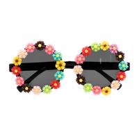 Toppers - Carnaval/verkleed party bril Flowers - Tropisch/hawaii thema - plastic - volwassenen   -