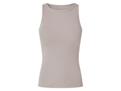 esmara Dames top met geïntegreerde bh (Taupe, L (44/46))