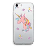 Roze eenhoorn: iPhone SE 2020 Transparant Hoesje Roze eenhoorn: iPhone SE 2020 Transparant Hoesje