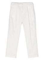 Paolo Pecora Kids pantalon chino slim à coupe droite - Blanc