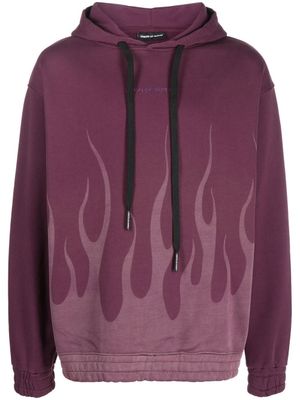 Vision Of Super hoodie en coton à imprimé flamme - Rouge