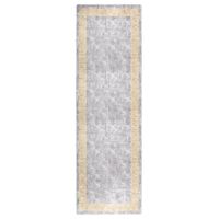 VidaXL Vloerkleed wasbaar anti-slip 80x300 cm grijs