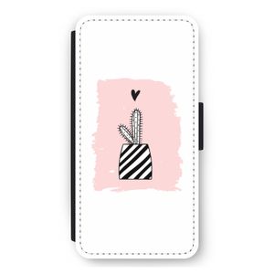 Zwart-wit cactus: iPhone 12 Pro Max Flip Hoesje