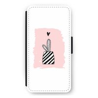 Zwart-wit cactus: iPhone 12 Pro Max Flip Hoesje