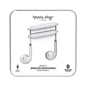 Happy Plugs Wireless II Headset Draadloos In-ear, Neckband Oproepen/muziek Micro-USB Bluetooth Wit